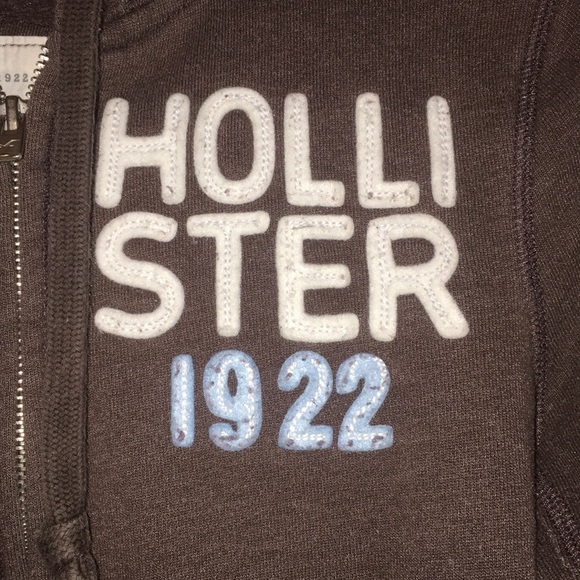 Hollister Size M Brown Zip Up Hoodie - Picture 2 of 6